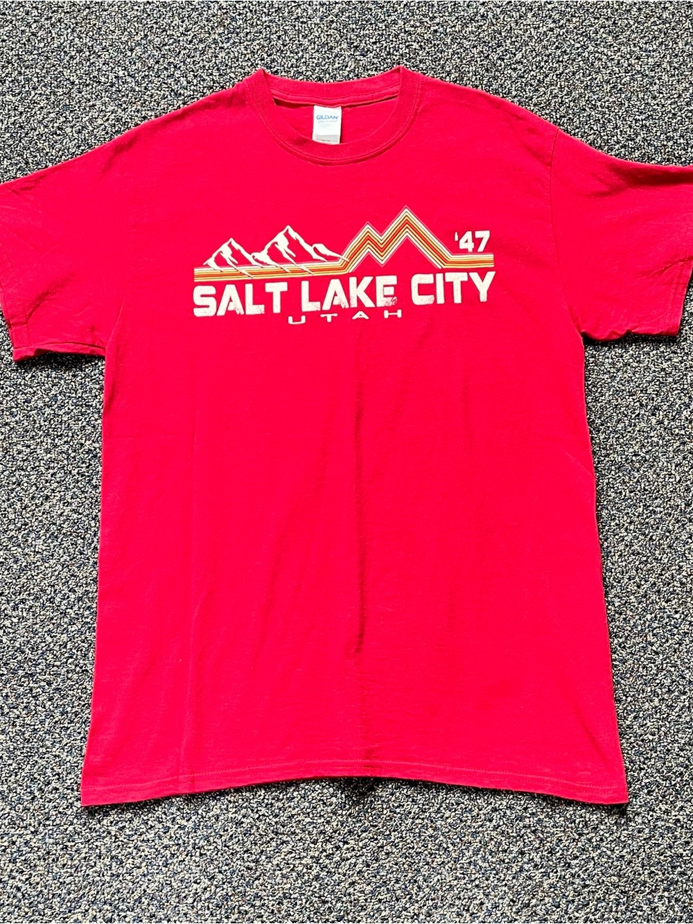 Gildan Bright Red Salt Lake City Graphic Tee